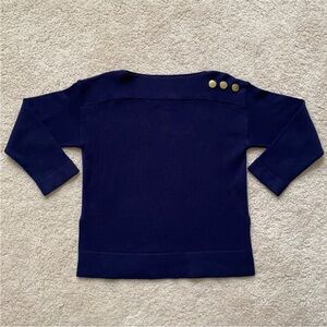 Zara Kids Navy Sweater with Gold Button Detail